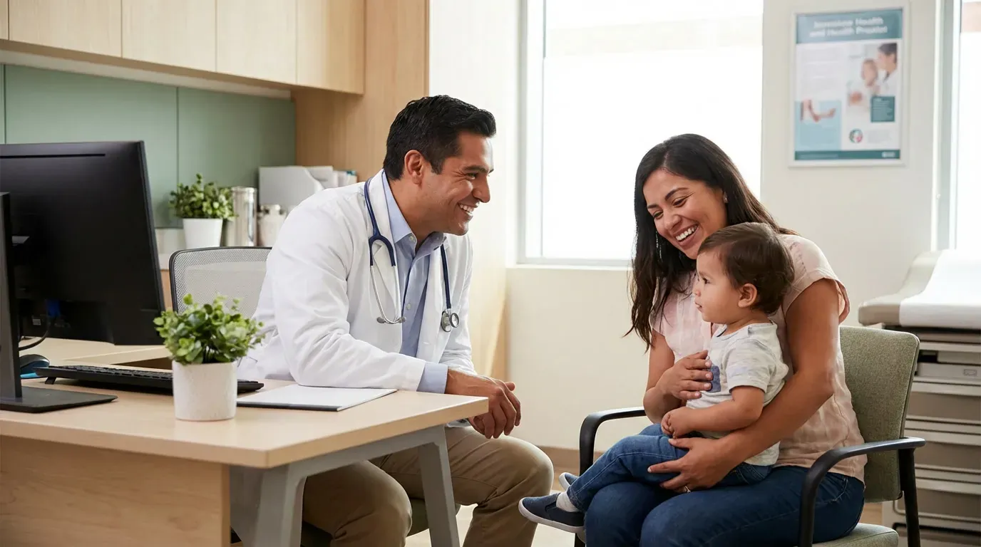 doctora atendiendo paciente clinica hispana houston